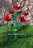 Yard Art Metal Flowers Sculpture 27"  MFLWRMM001