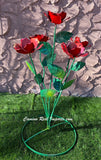 Yard Art Metal Flowers Sculpture 27"  MFLWRMM001