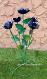 Yard Art Metal Flowers Sculpture 27"  MFLWRMM002