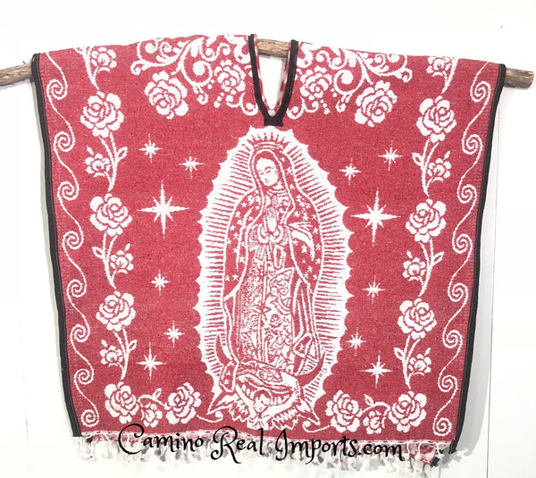 Mexican Poncho Our Lady Of Guadalupe Caminorealimports.com