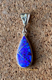 Sterling Silver Teardrop Opal Pendant STSP010