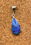 Sterling Silver Teardrop Opal Pendant STSP010