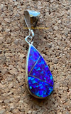 Sterling Silver Teardrop Opal Pendant STSP010